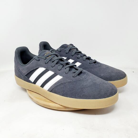 Adidas Suciu ADV Shoe Men 11‎ Grey Suede Classic Skate Low Lace Up Sneaker - Picture 6 of 13